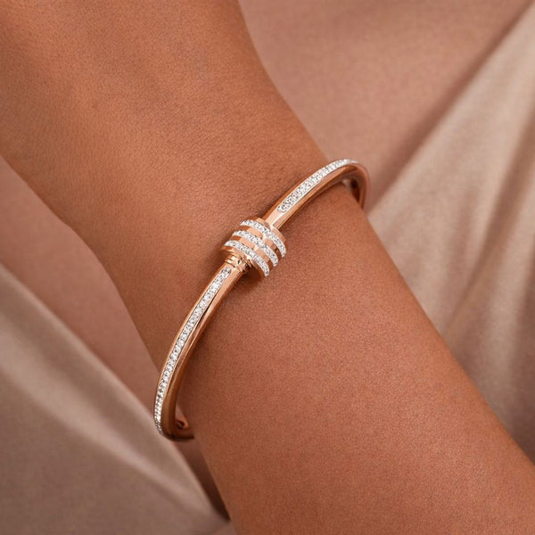 Rose Pavé Crystal Bangle