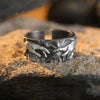 Antique Finish Sculpted Hand Cuff Ring