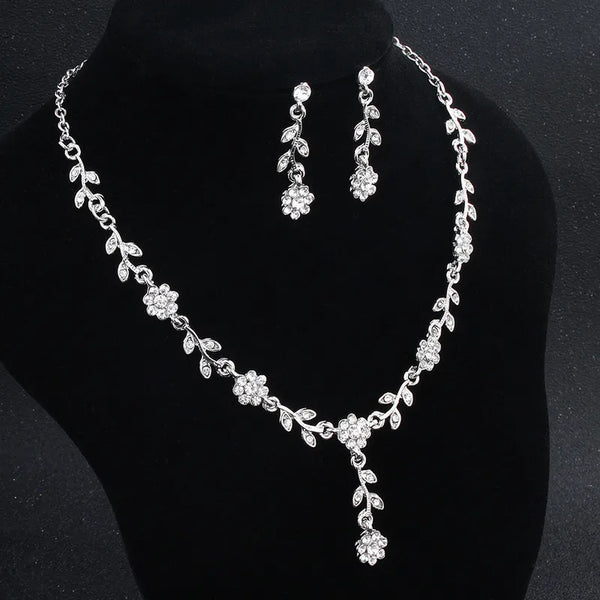 Silver Blossom Jewellery Set