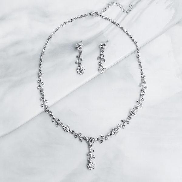 Silver Blossom Jewellery Set