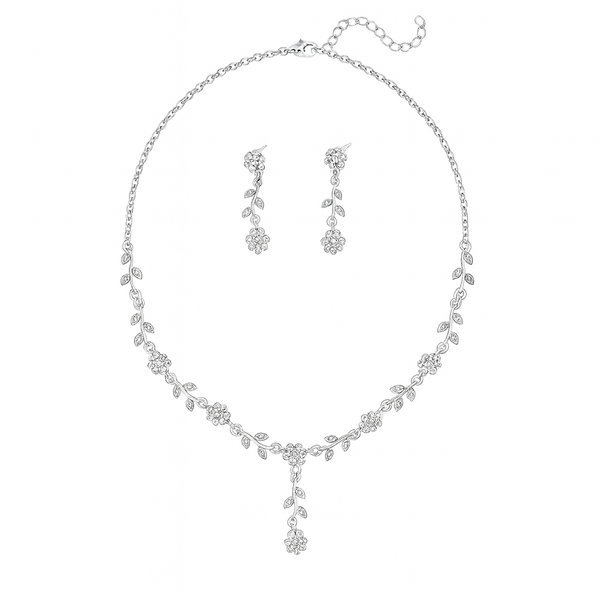 Silver Blossom Jewellery Set