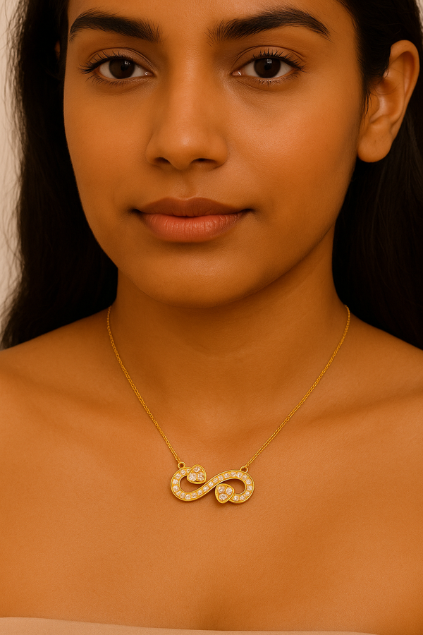 Infinity Heart Diamond Necklace