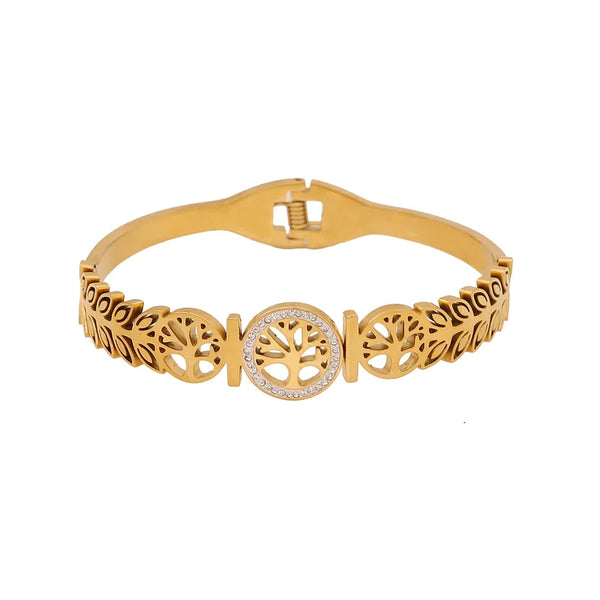 Gold Plated Stainless Steel Bracelet for Women & Girls