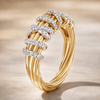 Braided Pavé Ring – 18K Gold Plated Sculptural Ring