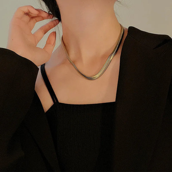 Golden 3d Snake Chain