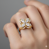Floral Crystal Statement Ring