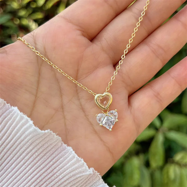 Crystal Heart Jewellery Set