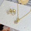 Crystal Heart Jewellery Set