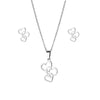 Silver Triple Heart Jewellery Set