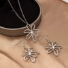Silver Wildflower Crystal Jewellery Set