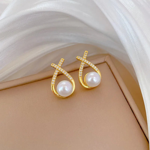 Infinity Pearl Drop Jewellery Set