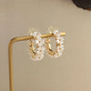 Petal Floral Hoops Earrings