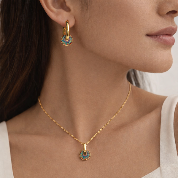 Mosaic Enamel Jewellery Set