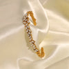 Trendy Minimalist Gold Tone Open Bracelet