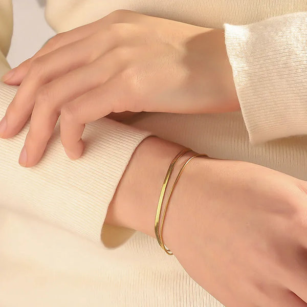Two-Layer Gold Bracelet
