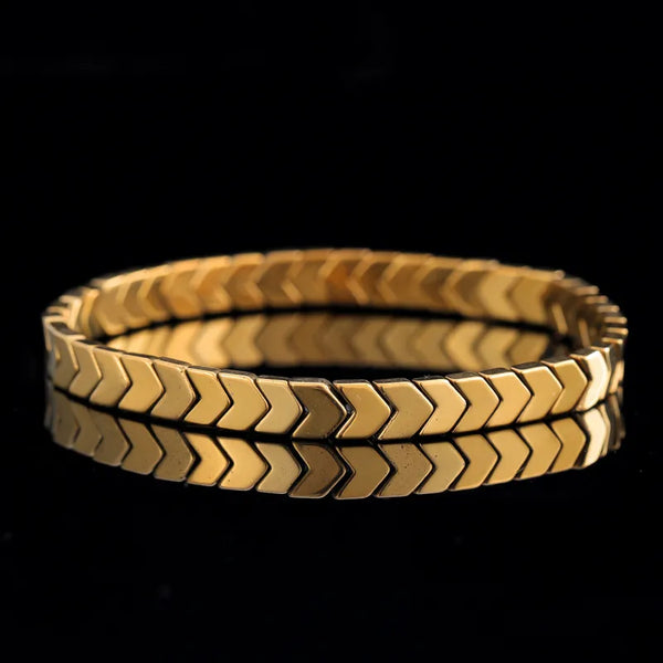Arrow Weave Stretch Bracelet