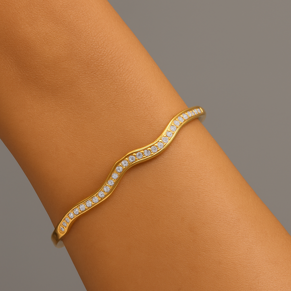 Diamond Wavy Bangle