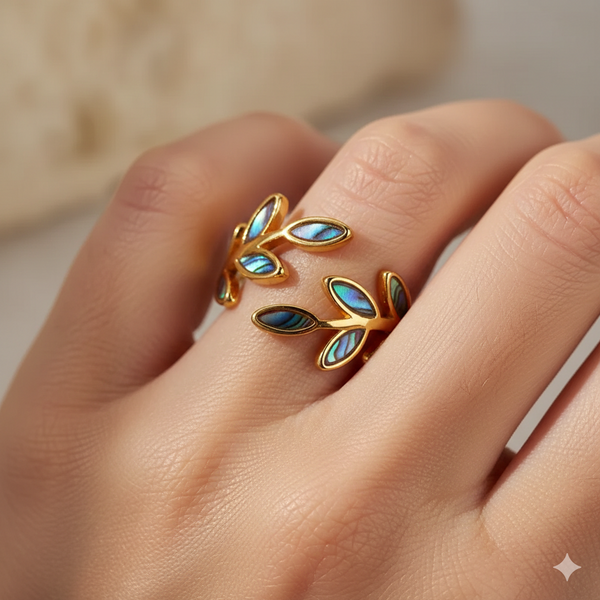 Aurora Leaf Ring