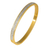 Golden Radiance Crystal Line Bangle