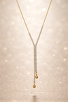 Diamond Studded Y Drop Necklace