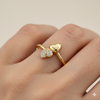 Double Heart You and Me Ring