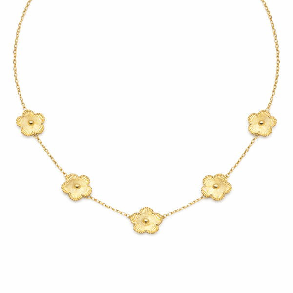 Five Floral Charms Necklace
