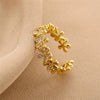 Gold Plated Open Flower Ring