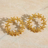 Golden Starfish Hoop Earrings