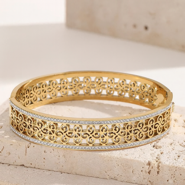 Designer Gold Filigree Bracelet