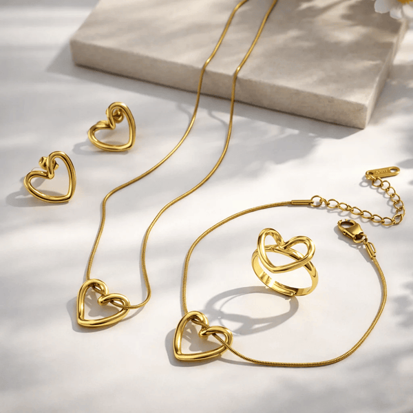Heart Knot Jewellery Set