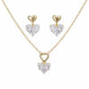 Crystal Heart Jewellery Set