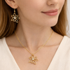 Golden Wildflower Crystal Jewellery Set