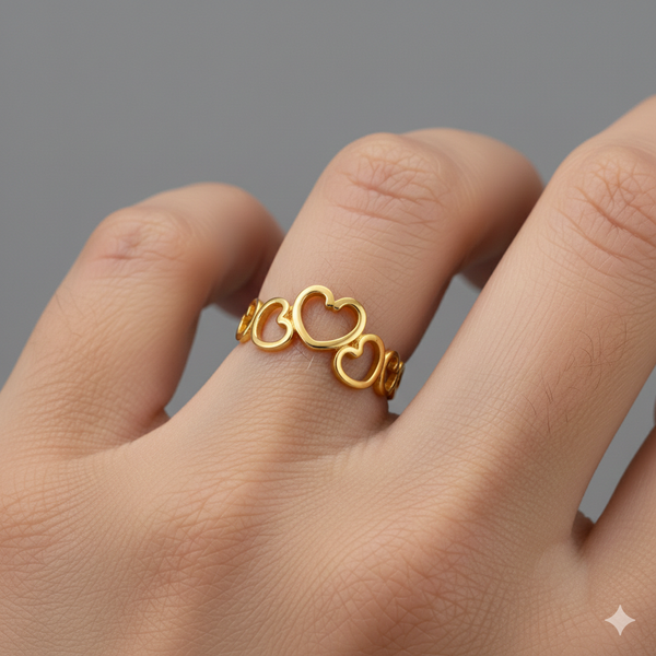Interlocking Hearts Ring