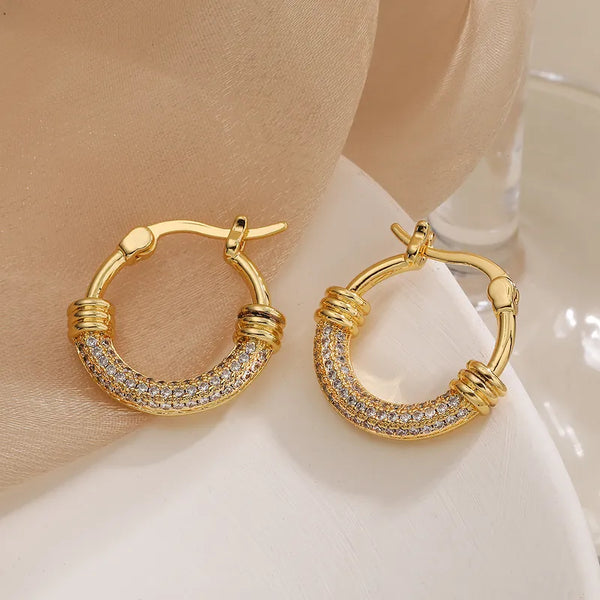 Korean Style Hoop Earrings