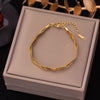 Twisted Gold-Plated Chain Bracelet