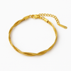 Twisted Gold-Plated Chain Bracelet